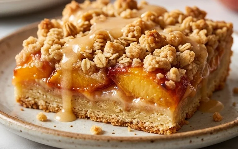 Peach Crumble Bars