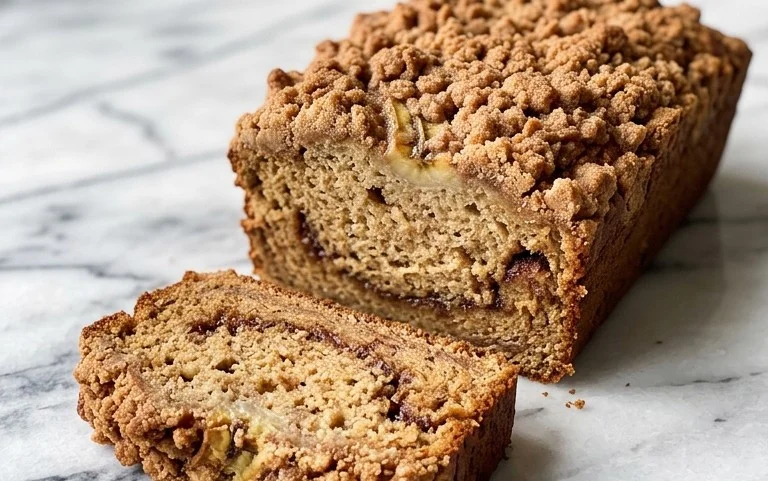 Whole Wheat Cinnamon Crunch Banana Bread Recipe