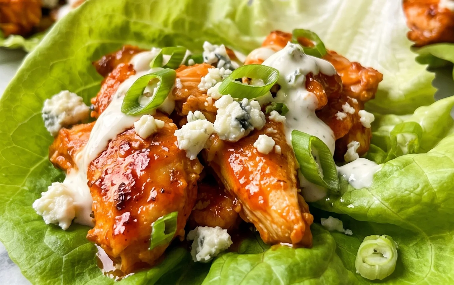 Buffalo Chicken Lettuce Wraps