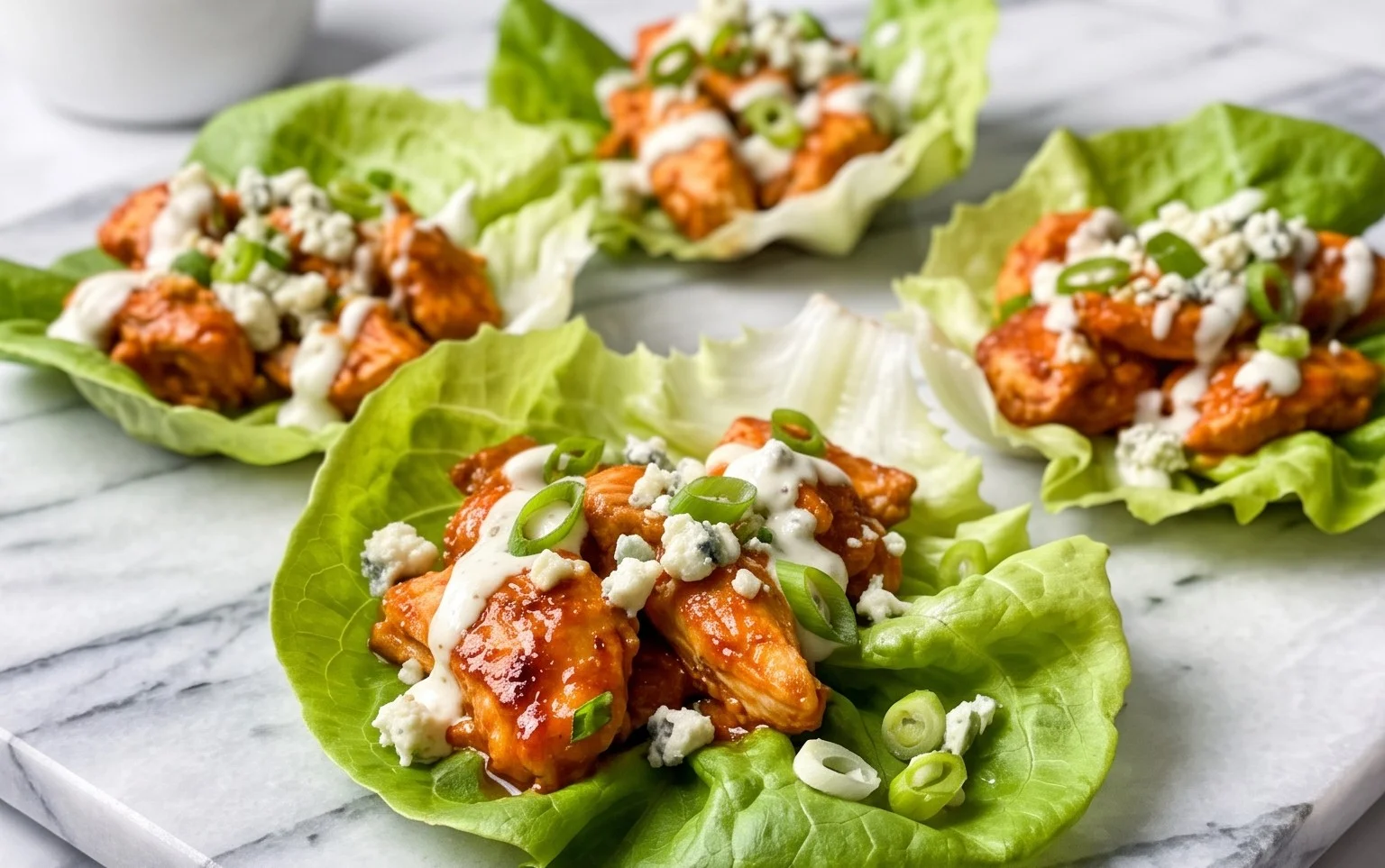 Healthy Buffalo Chicken Lettuce Wraps – Light & Flavorful