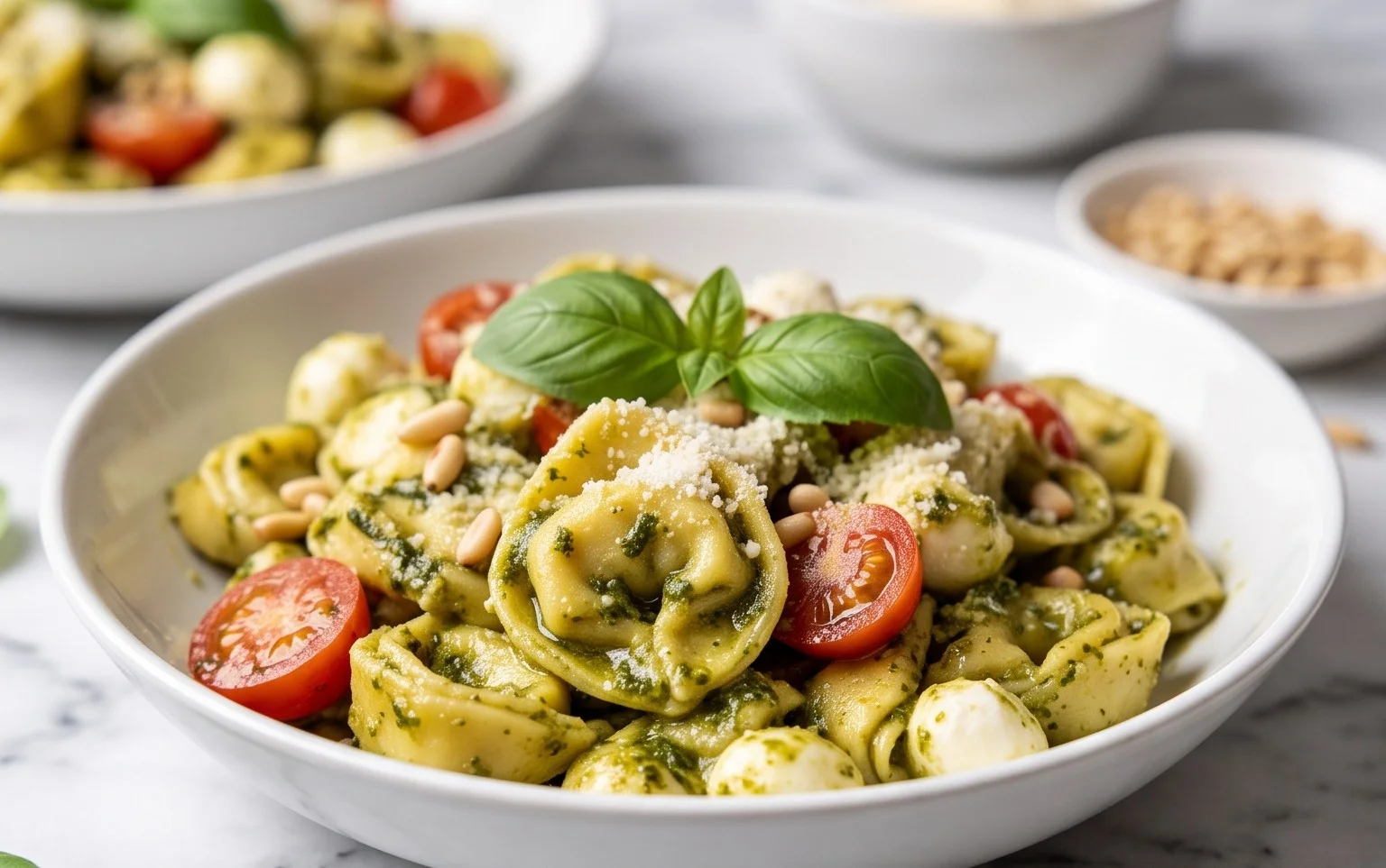 Quick Pesto Tortellini Weeknight Delight