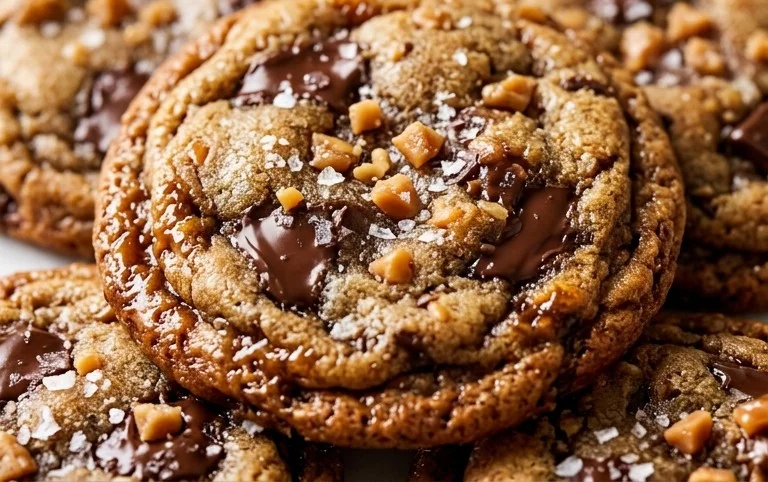 Espresso Brown Butter Toffee Cookies