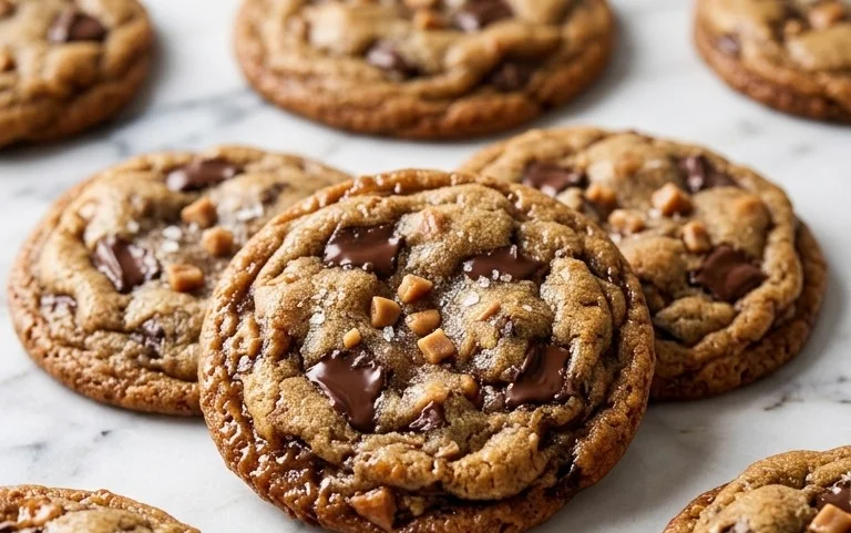 Espresso Brown Butter Toffee Cookies – Divine Flavor