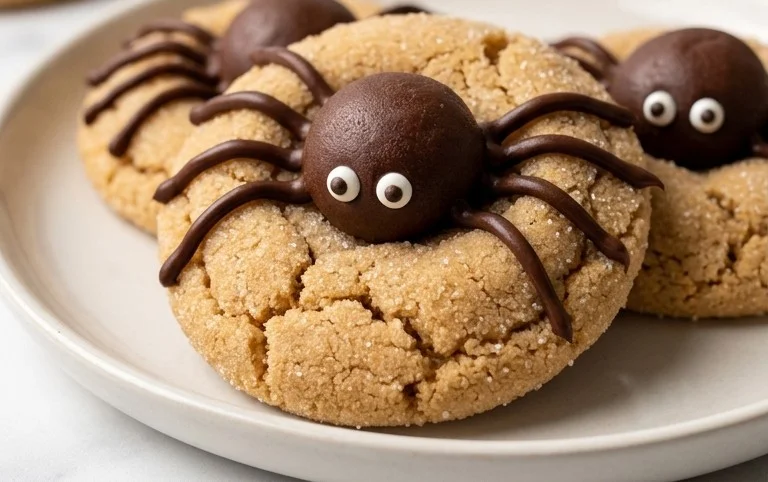 Peanut Butter Spider Cookies