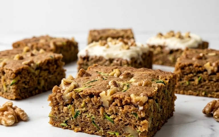Moist Zucchini Carrot Bars – Decadent & Spiced