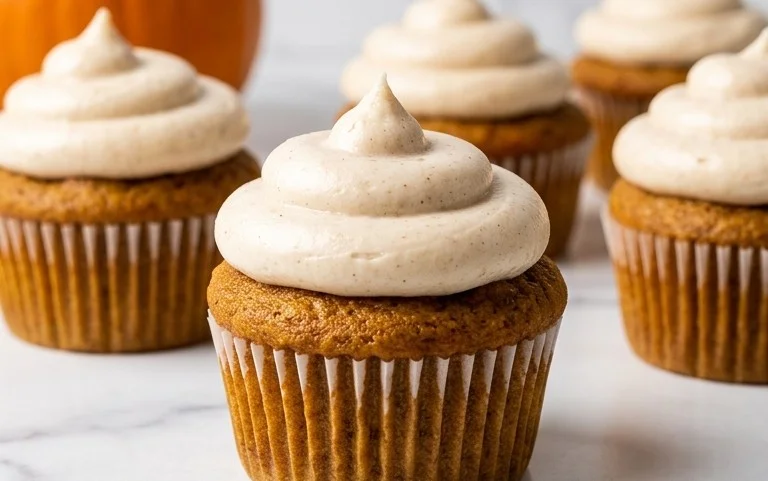 Moist Pumpkin Cupcakes-Cinnamon Cream Cheese Frosting