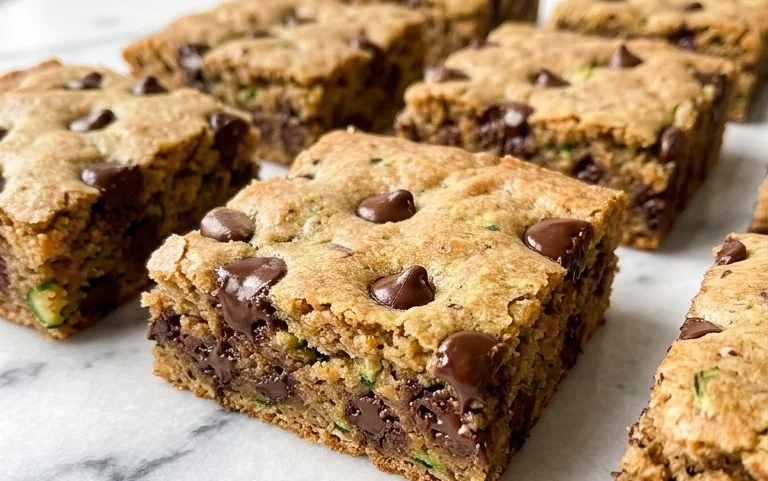 Moist Chocolate Chip Zucchini Cookie Bars Recipe