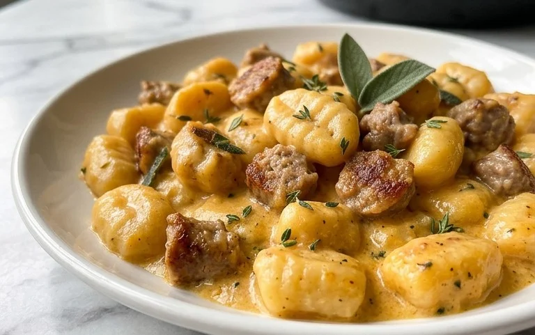 Creamy Butternut Squash Gnocchi Sausage Thyme Sage