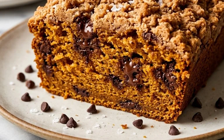 Pumpkin Chocolate Chip Streusel Bread