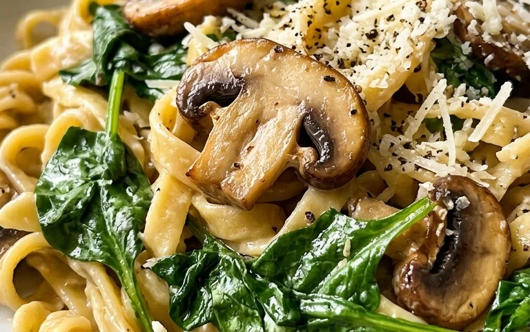 Spinach Mushroom Pasta