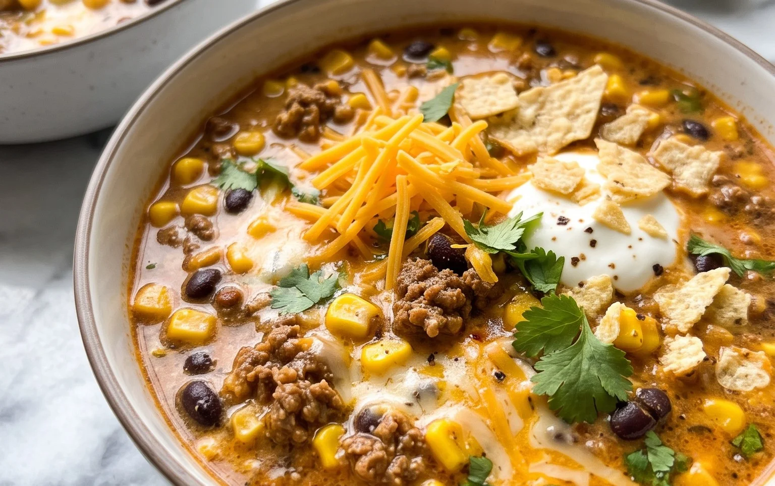 Easy Creamy Taco Soup – Warm & Flavorful