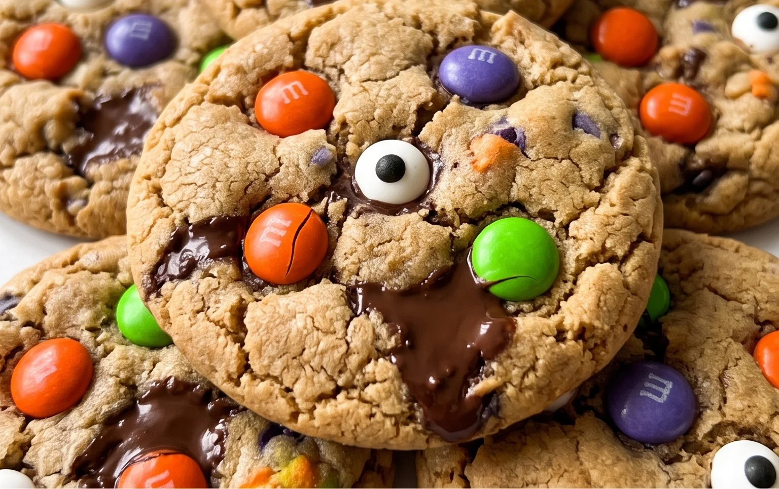 Halloween Candy Monster Cookies